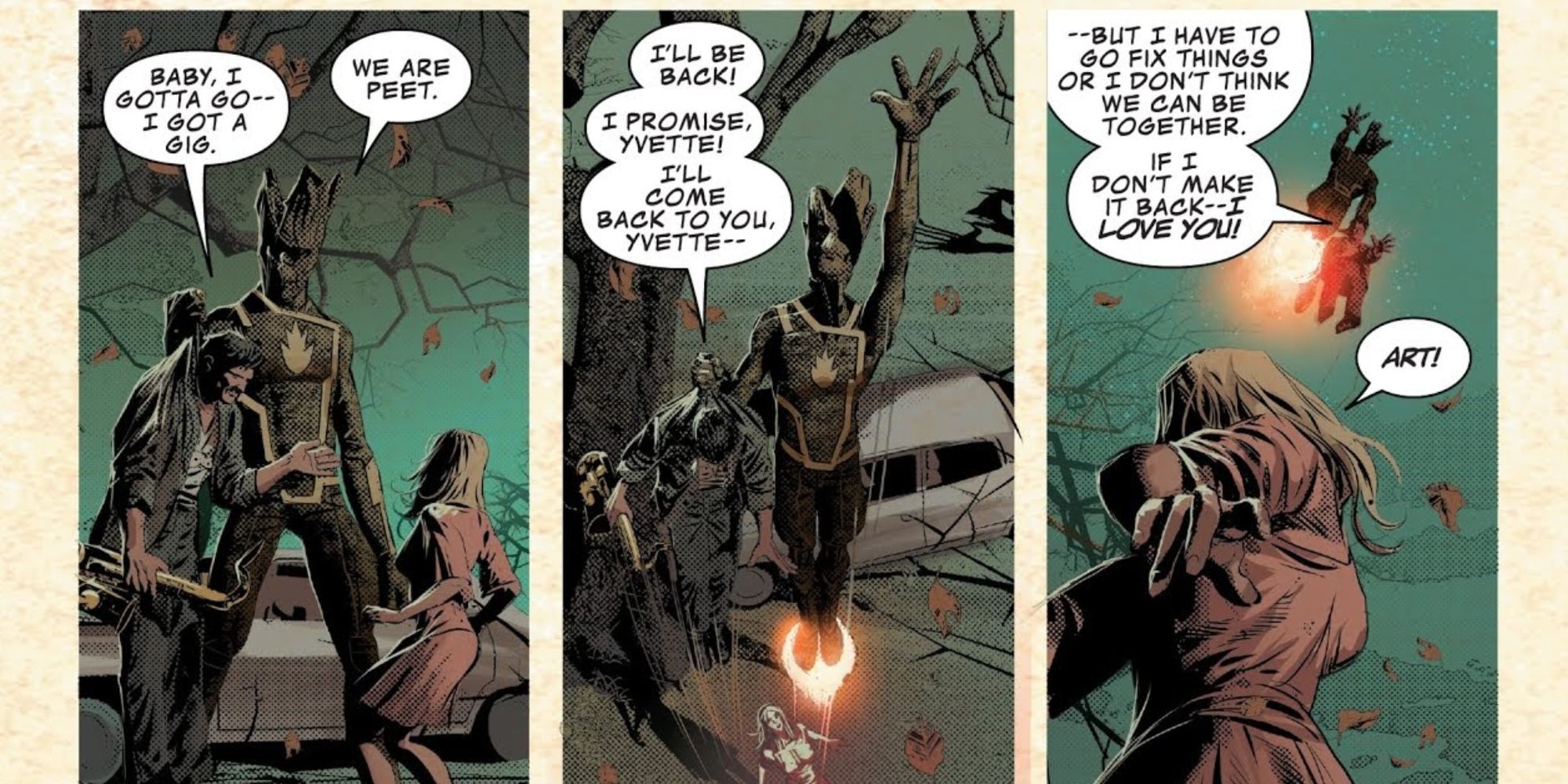 Peet emerges in Infinity Warps #5 comic.